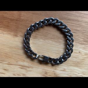 Men’s stainless steel cable link chain bracelet